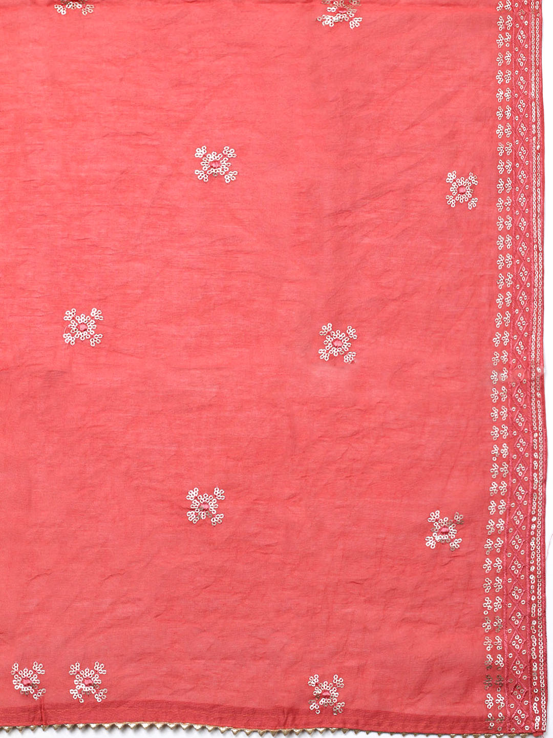 Embroidered Cotton Unstitched Suit With Pant &amp; Dupatta