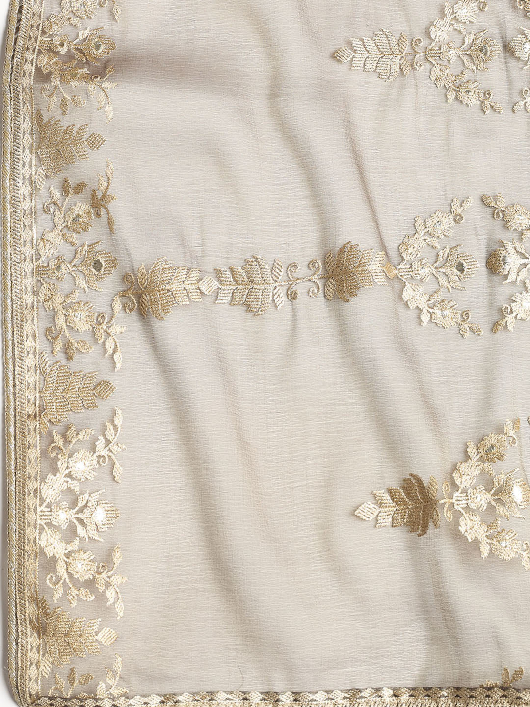 Embroidered Organza Unstitched Suit With Dupatta
