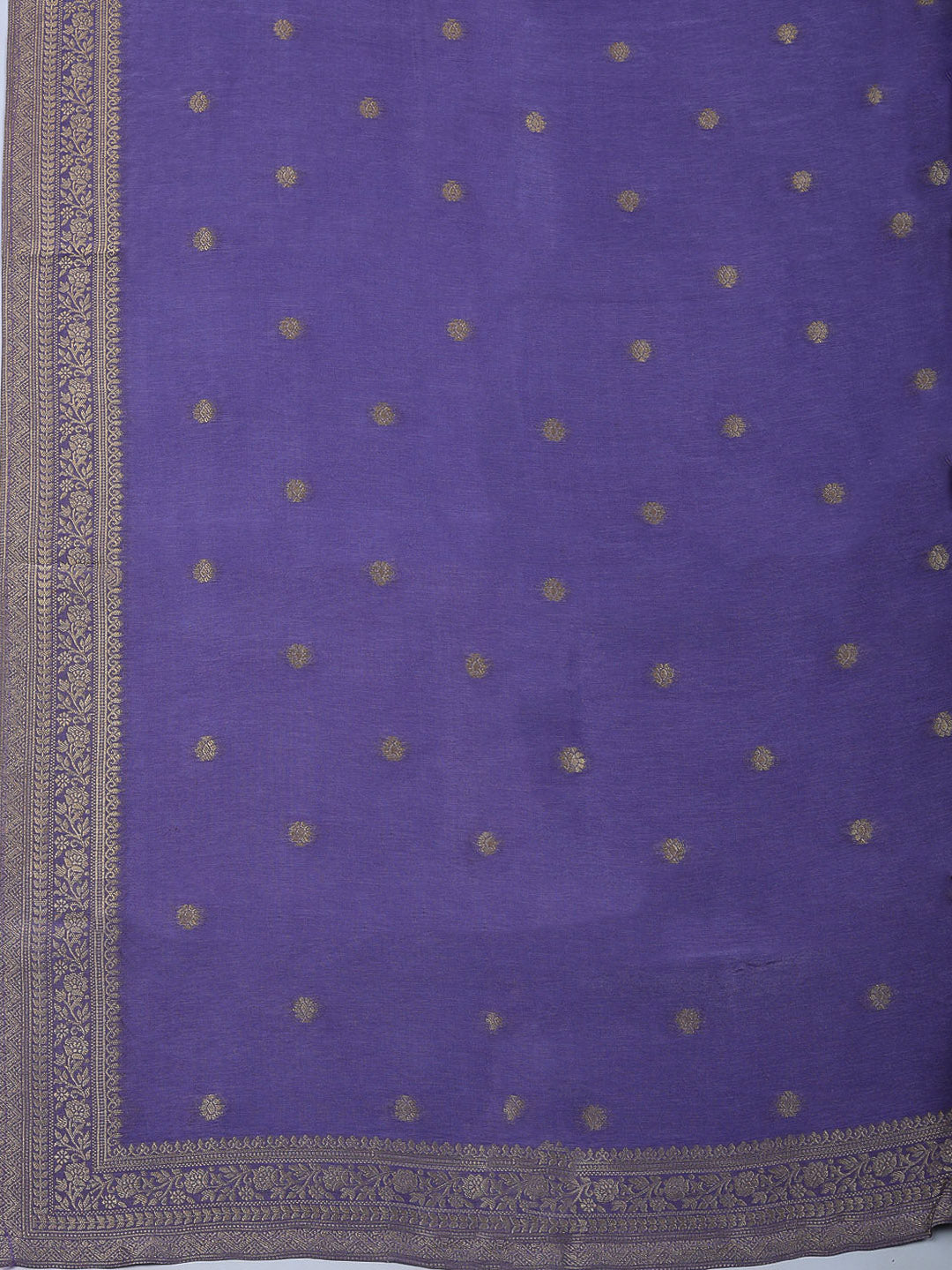 Woven Design Chanderi Unstitched Suit With Pant &amp; Dupatta