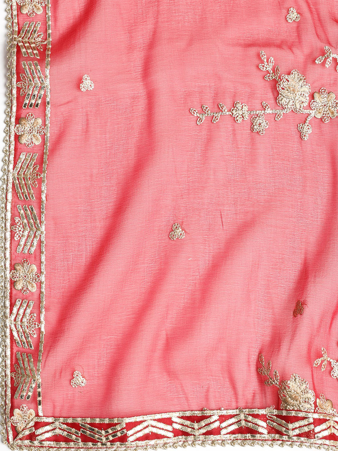 Embroidered Organza Unstitched Suit With Dupatta