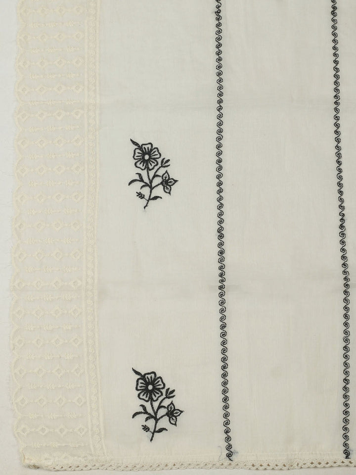 Printed Cotton Unstitched Kurta With Pant &amp; Dupatta