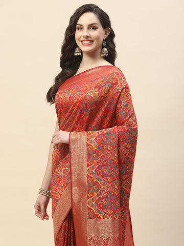 Zari Jaal Woven Handloom Saree