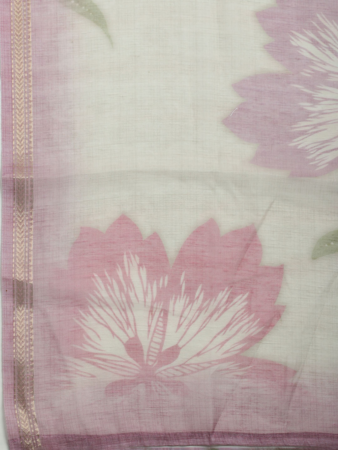 Embroidered Linen Unstitched Kurta With Pant & Dupatta