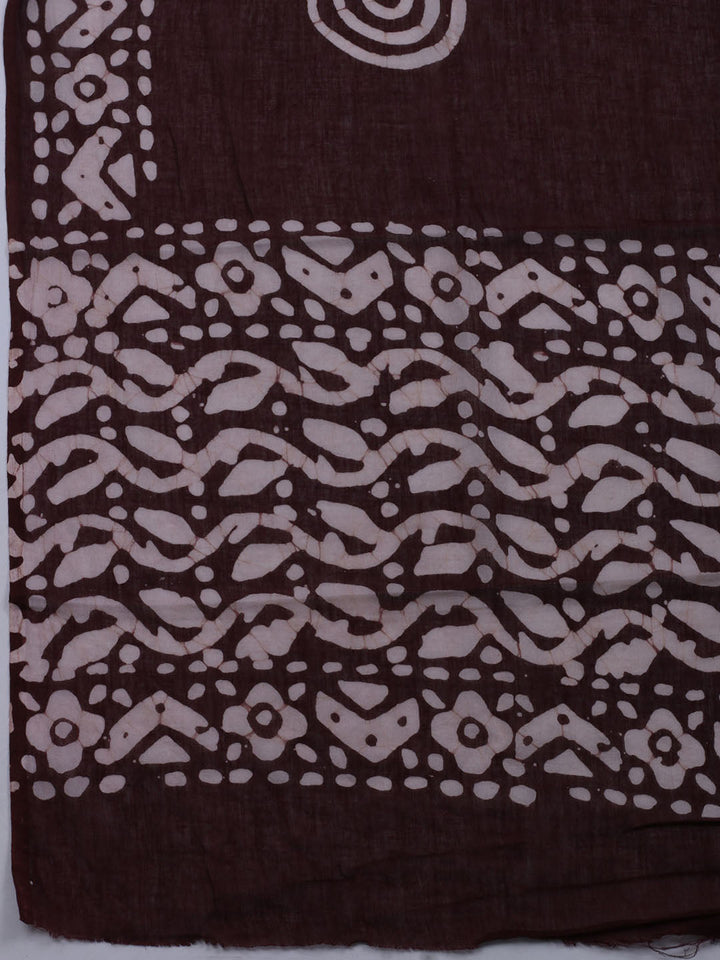 Printed Cotton Blend Unstitched Suit With Dupatta