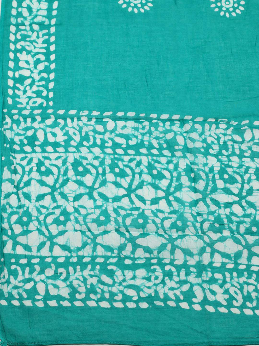 Printed Cotton Blend Unstitched Suit With Pant &amp; Dupatta