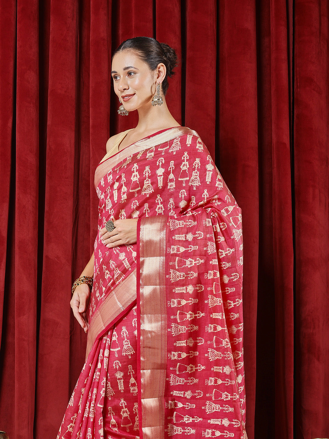 Digital Printed Art Silk Saree