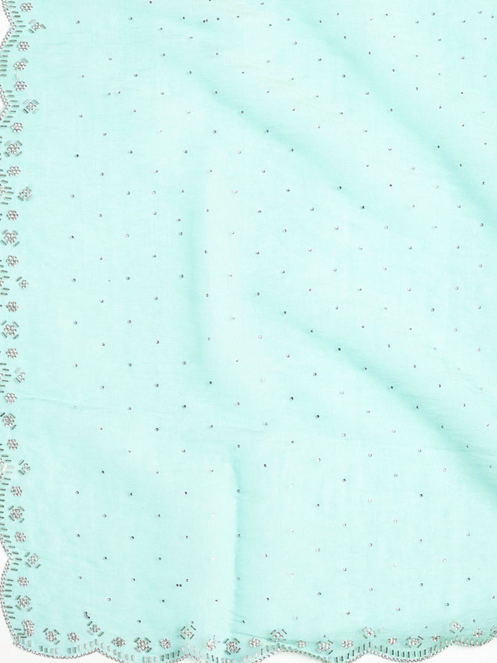 Embroidered Tissue Unstitched Suit With Dupatta