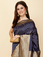 Zari Border Booti Woven Handloom Saree