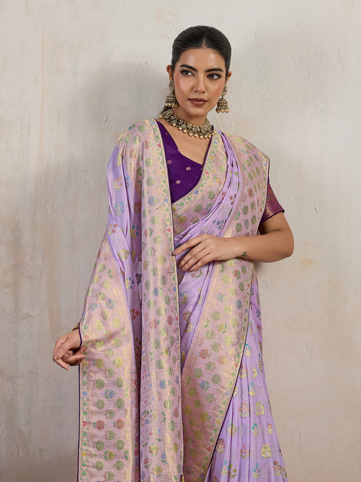 Plain Chiffon Saree