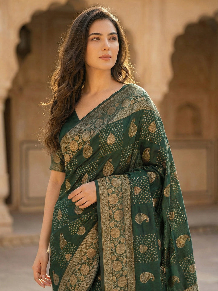 Plain Crepe Saree