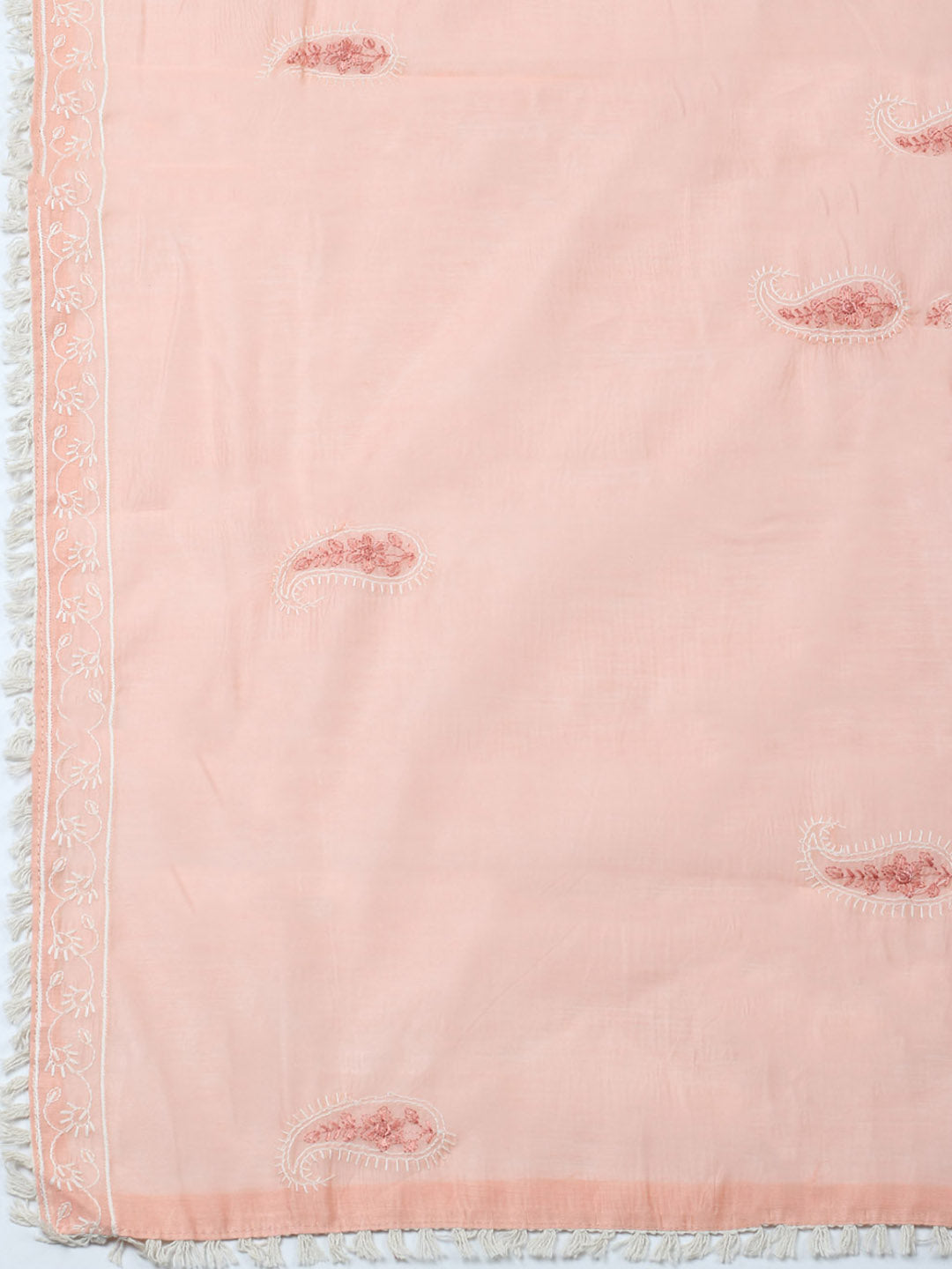 Embroidered Cotton Blend Unstitched Suit With Pant &amp; Dupatta