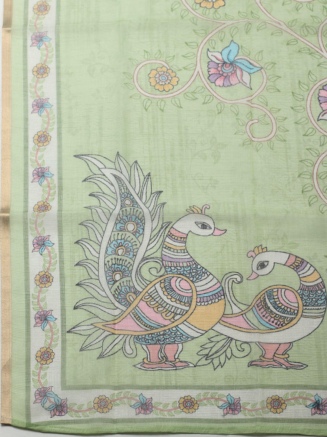 Embroidered Cotton Blend Unstitched Suit With Pant &amp; Dupatta