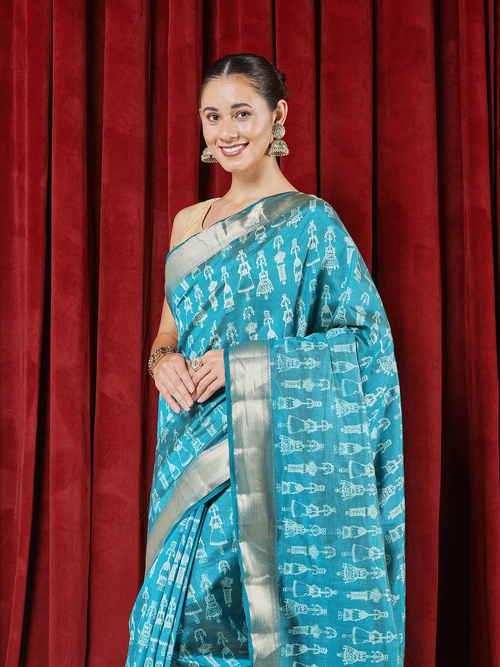 Digital Printed Art Silk Saree