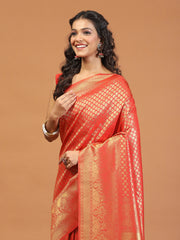 Zari Jaal Brocade Handloom Woven Saree