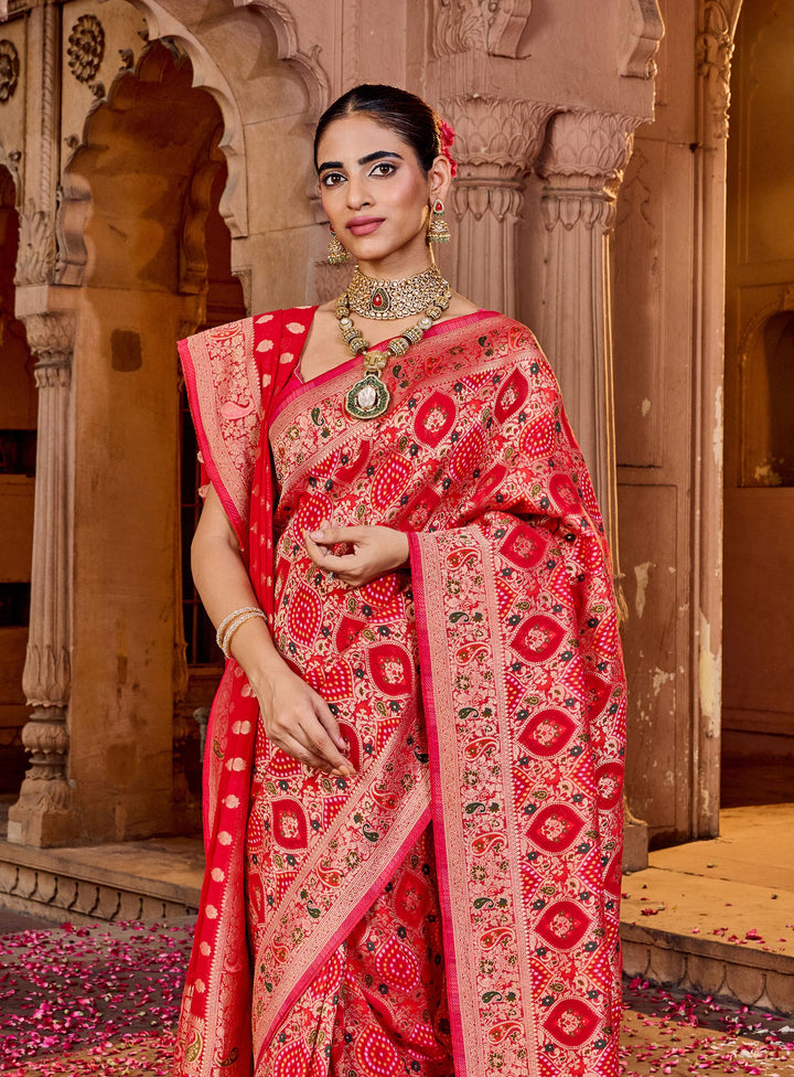 Rani Georgette Plain Saree
