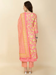 Printed Cotton Suit Set With Dupatta