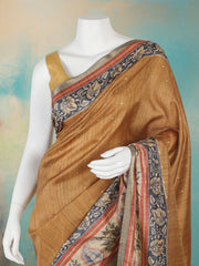 Printed Art Silk Mustard Saree