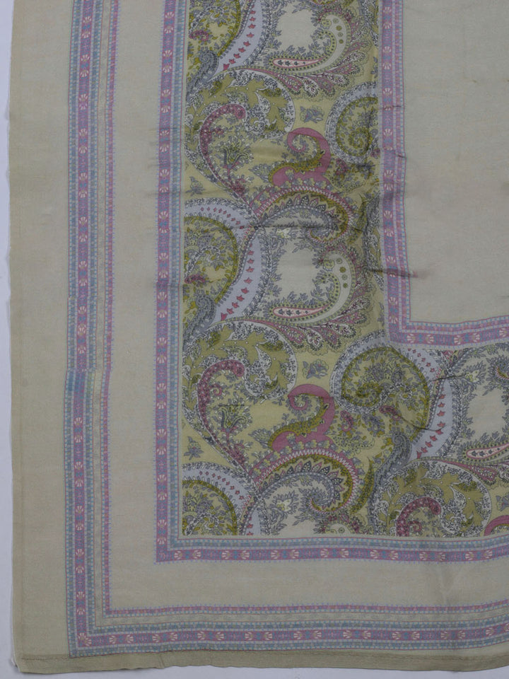 Printed Cotton Blend Unstitched Suit With Dupatta