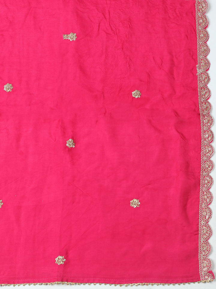 Embroidered Cotton Blend Unstitched Suit With Dupatta