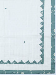 Embroidered Cotton Blend Unstitched Suit With Pant & Dupatta