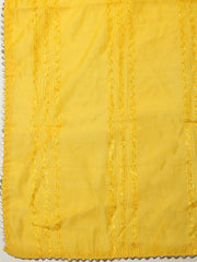 Neck Embroidery Chanderi Unstitched Suit Piece With Dupatta