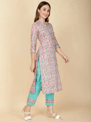 Printed Cotton Kurta Set