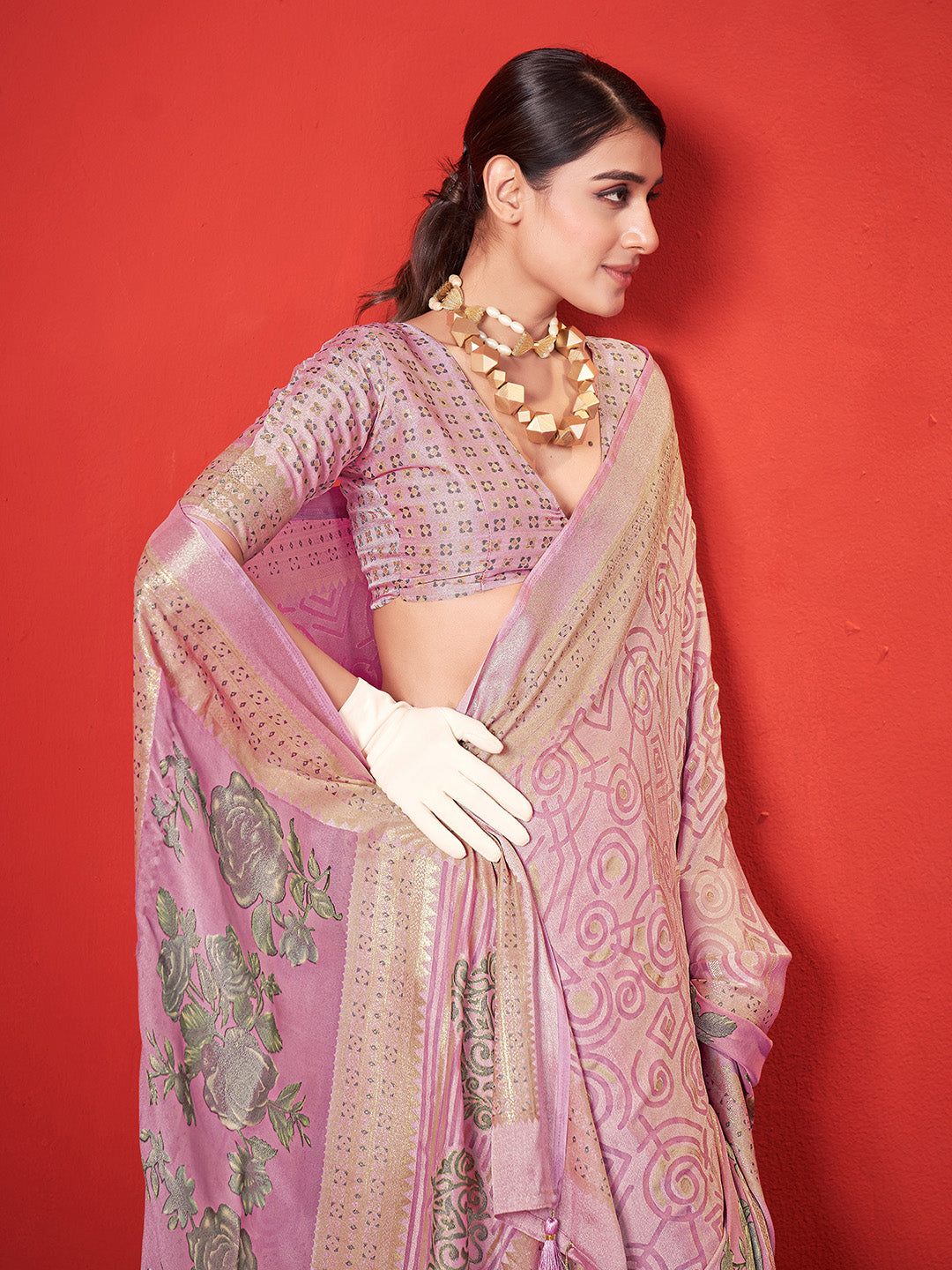 Zari Border Georgette Saree