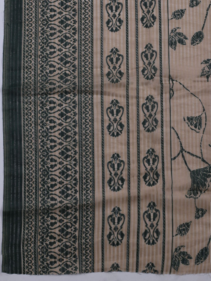 Patch Neck Cotton Blend Unstitched Suit With Dupatta