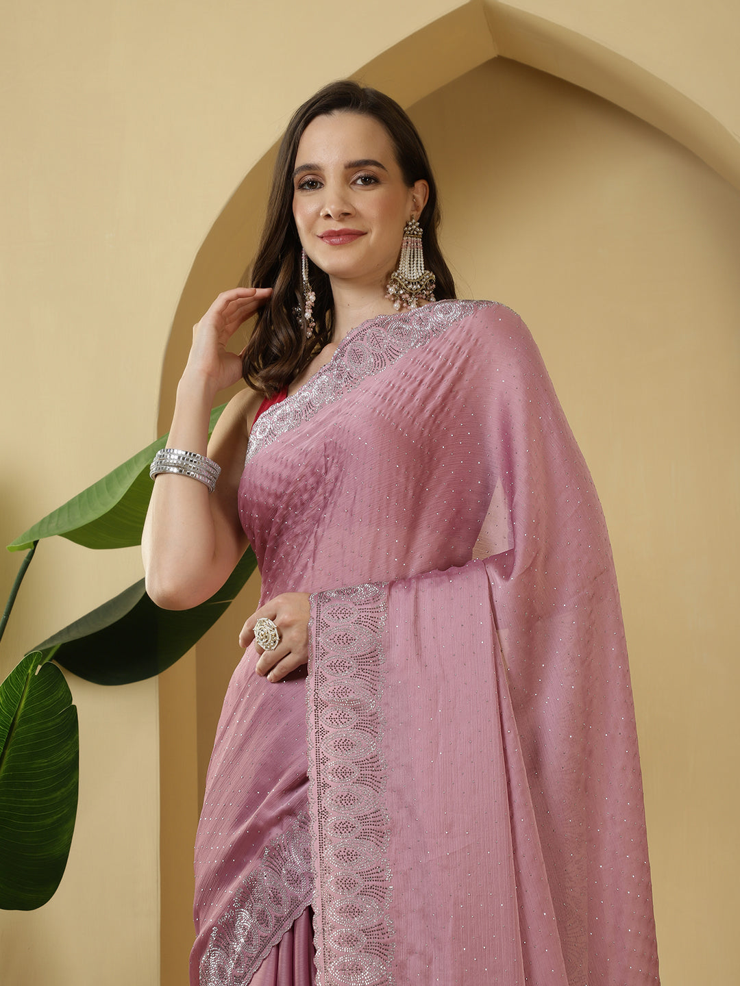 Digital Printed Chiffon Saree