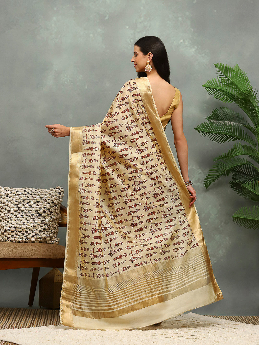 Digital Printed Art Silk Saree