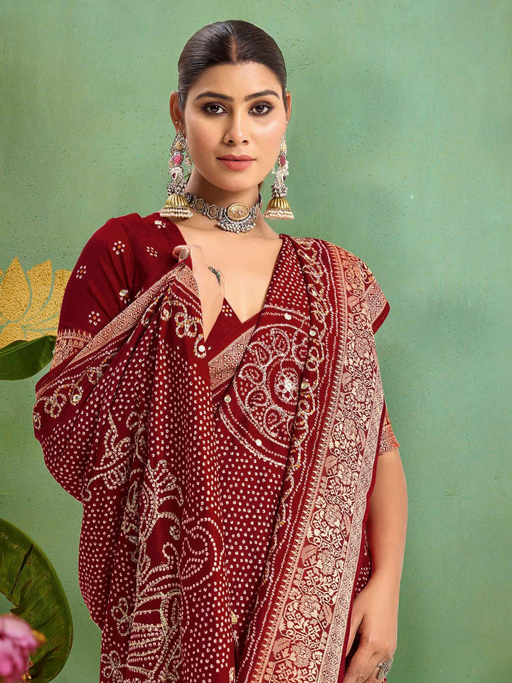 Digital Printed Art Silk Saree