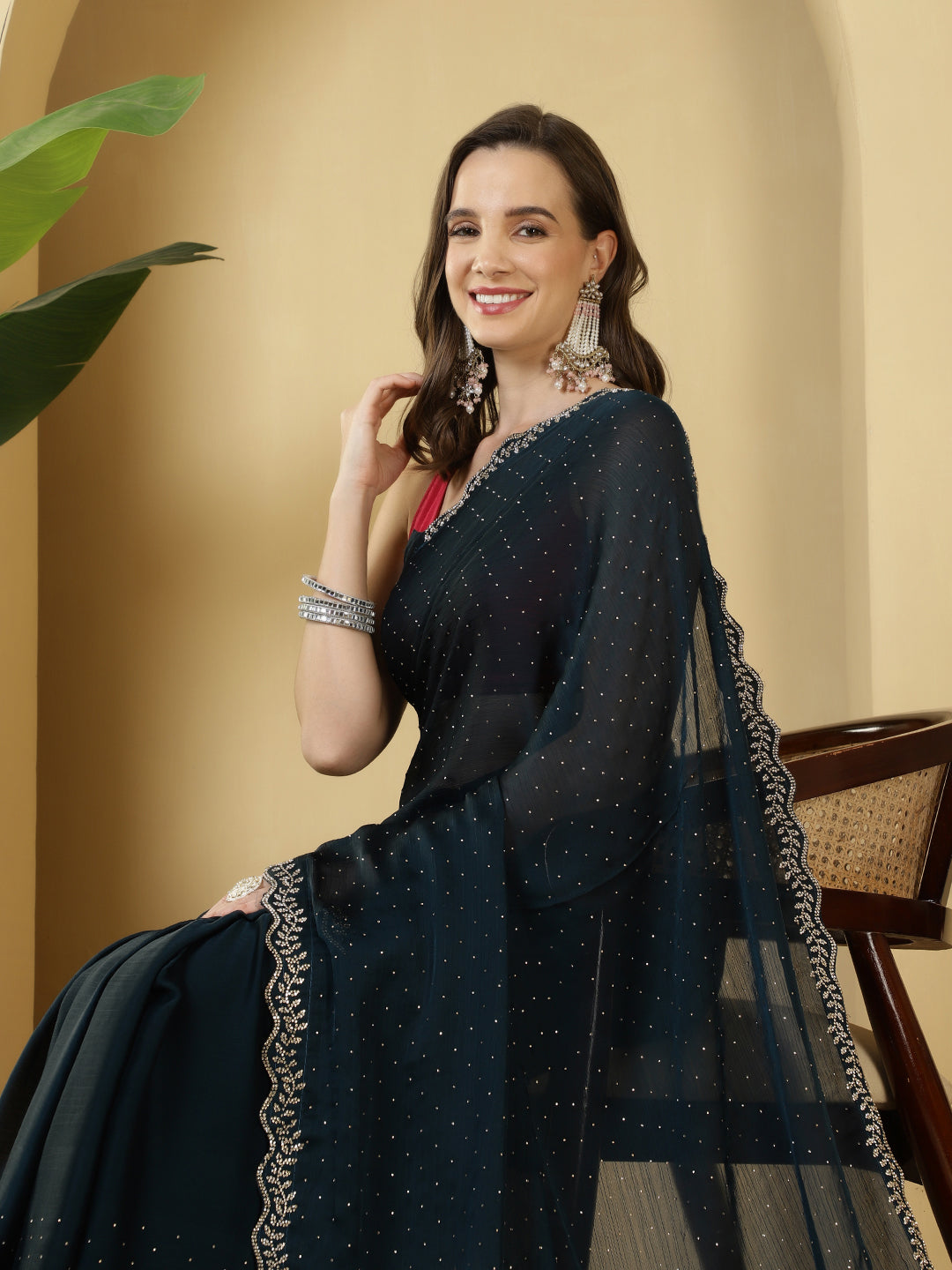 Digital Printed Chiffon Saree