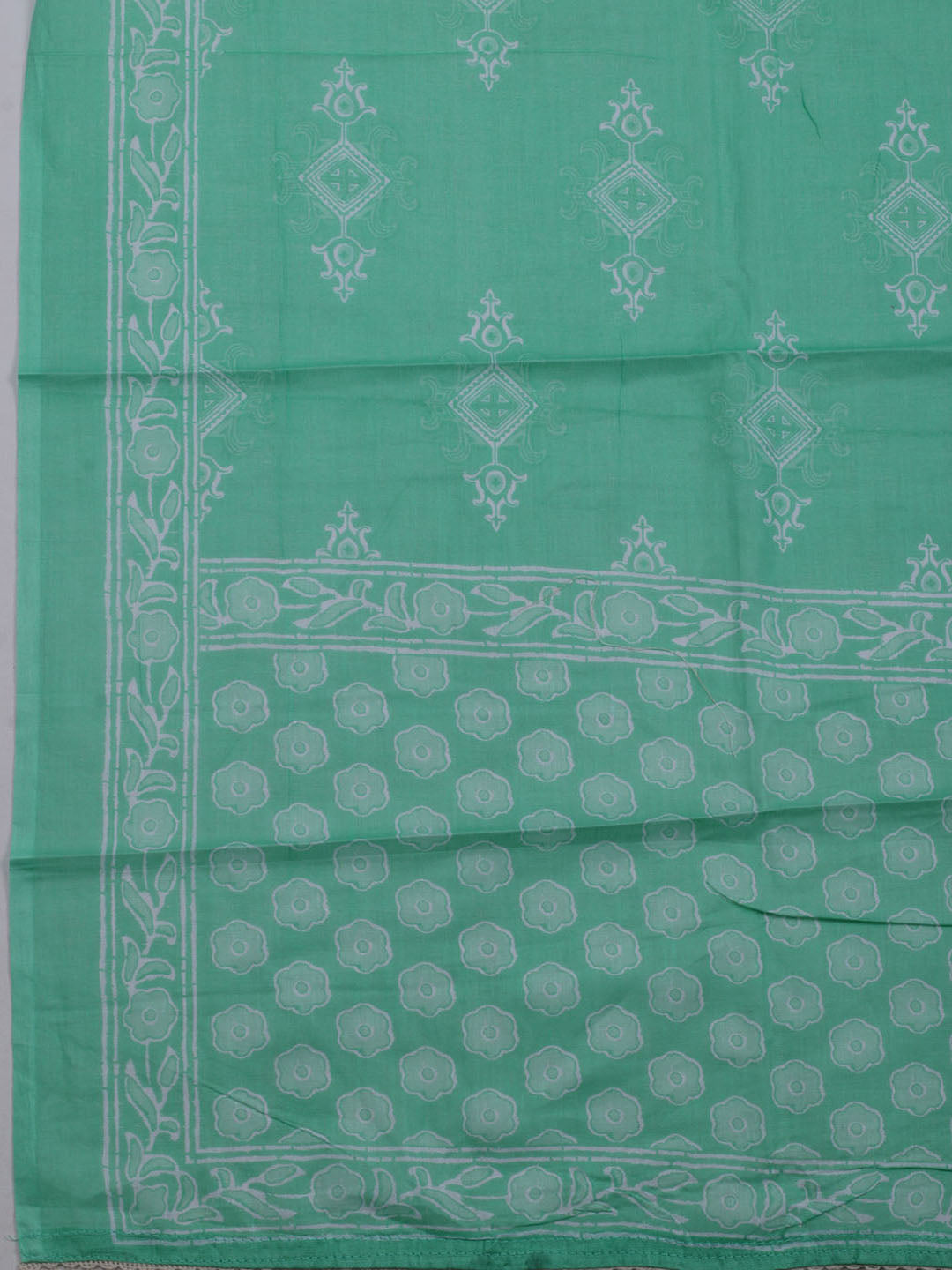 Neck Embroidered Cotton Blend Unstitched Suit With Dupatta