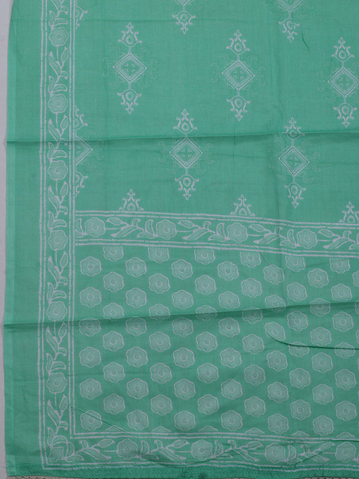 Neck Embroidered Cotton Blend Unstitched Suit With Dupatta