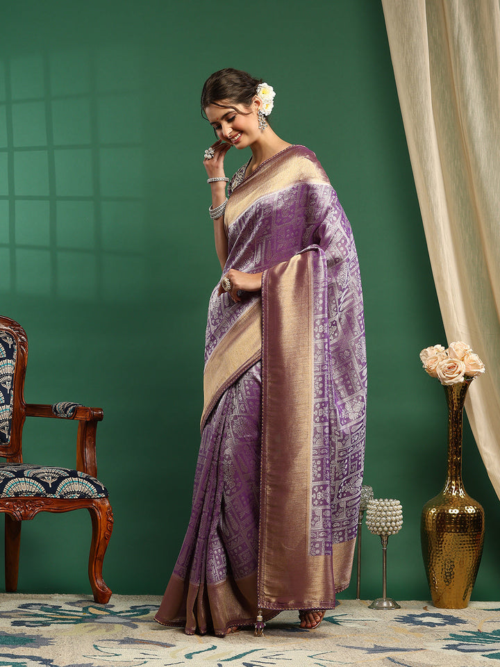 Embroidered Banarasi Saree