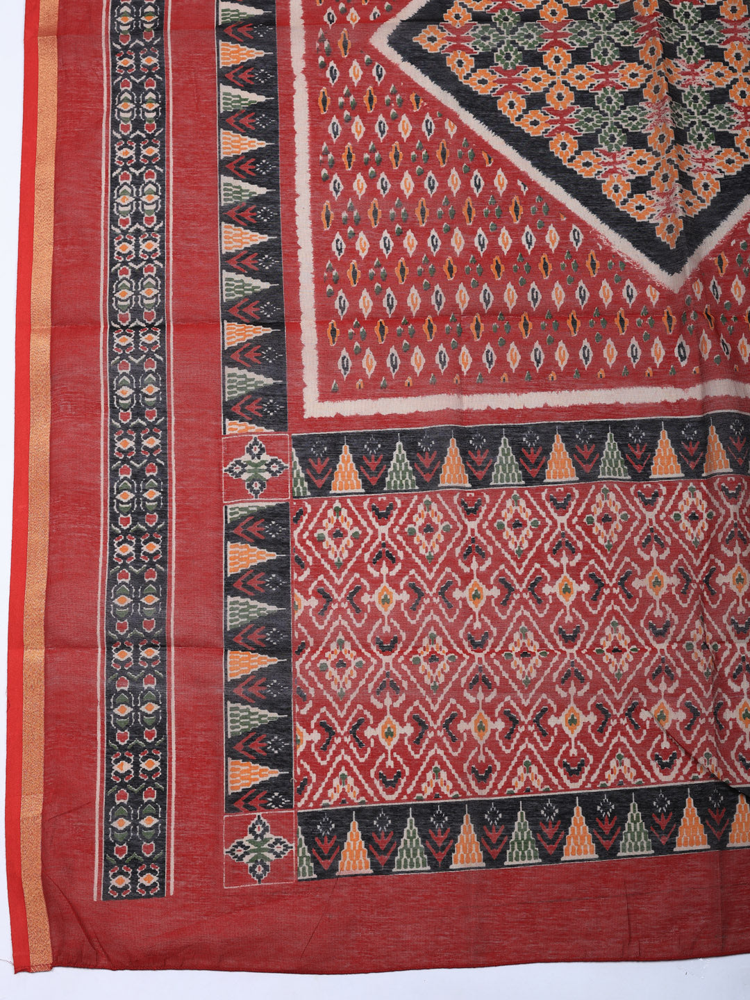 Embroidered Cotton Blend Unstitched Suit With Pant &amp; Dupatta