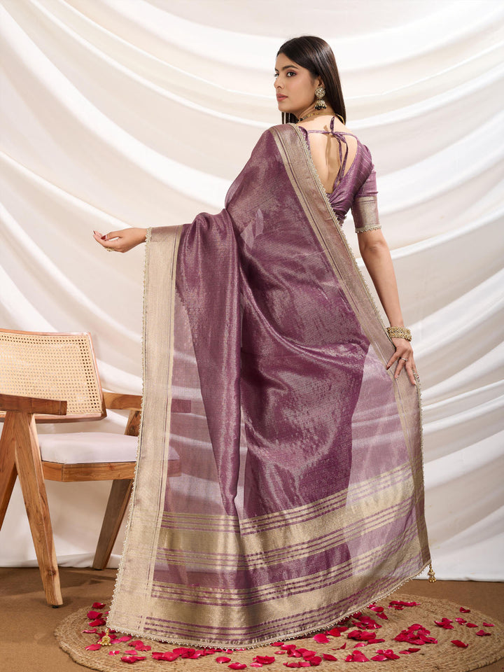 Woven Design Linen Blend Saree