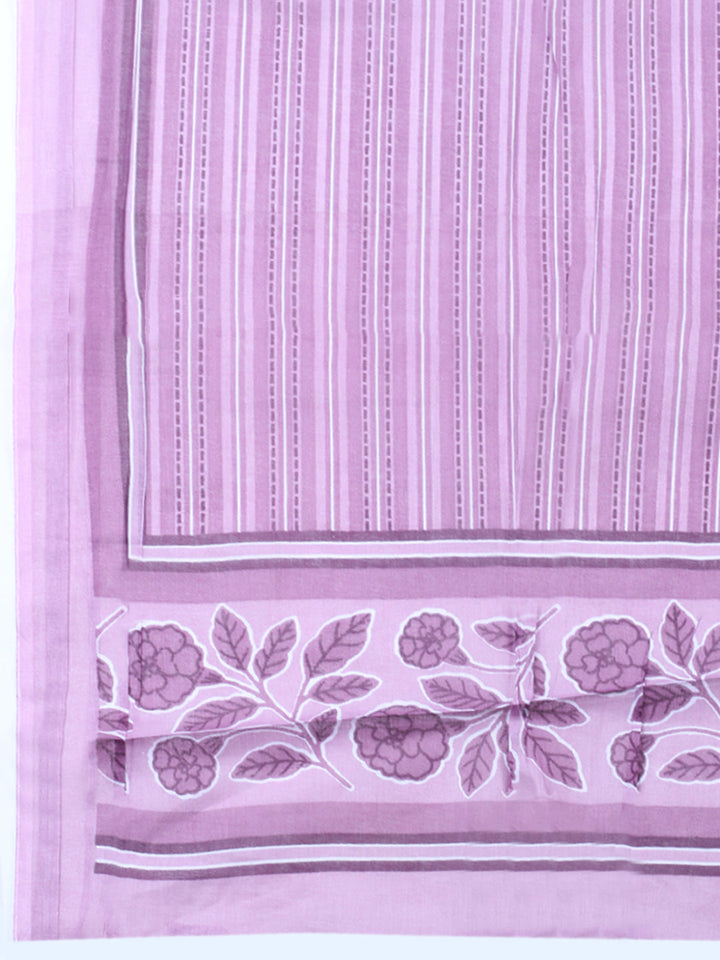 Embroidered Cotton Blend Unstitched Suit With Pant &amp; Dupatta
