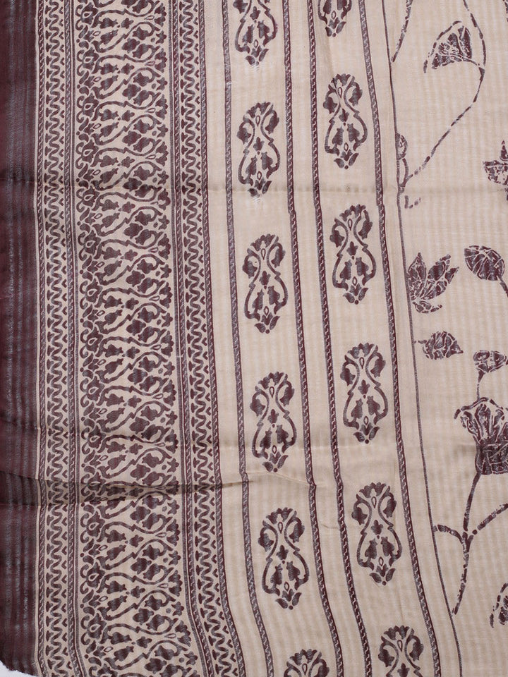 Printed Cotton Blend Unstitched Suit With Dupatta