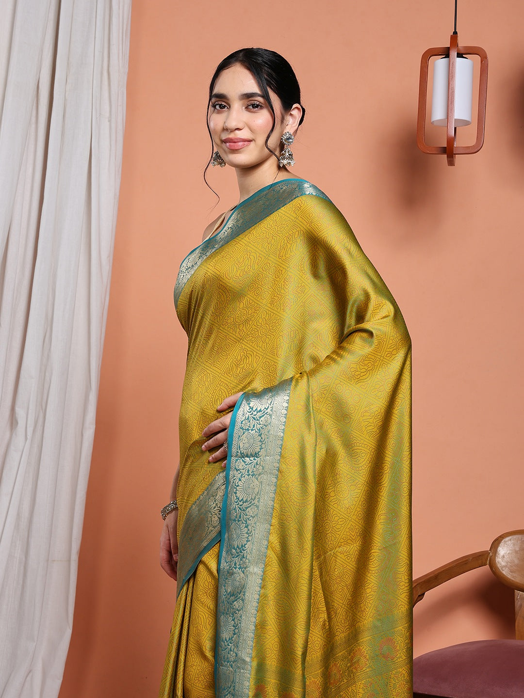 Woven Design Art Silk Lake Blue Saree