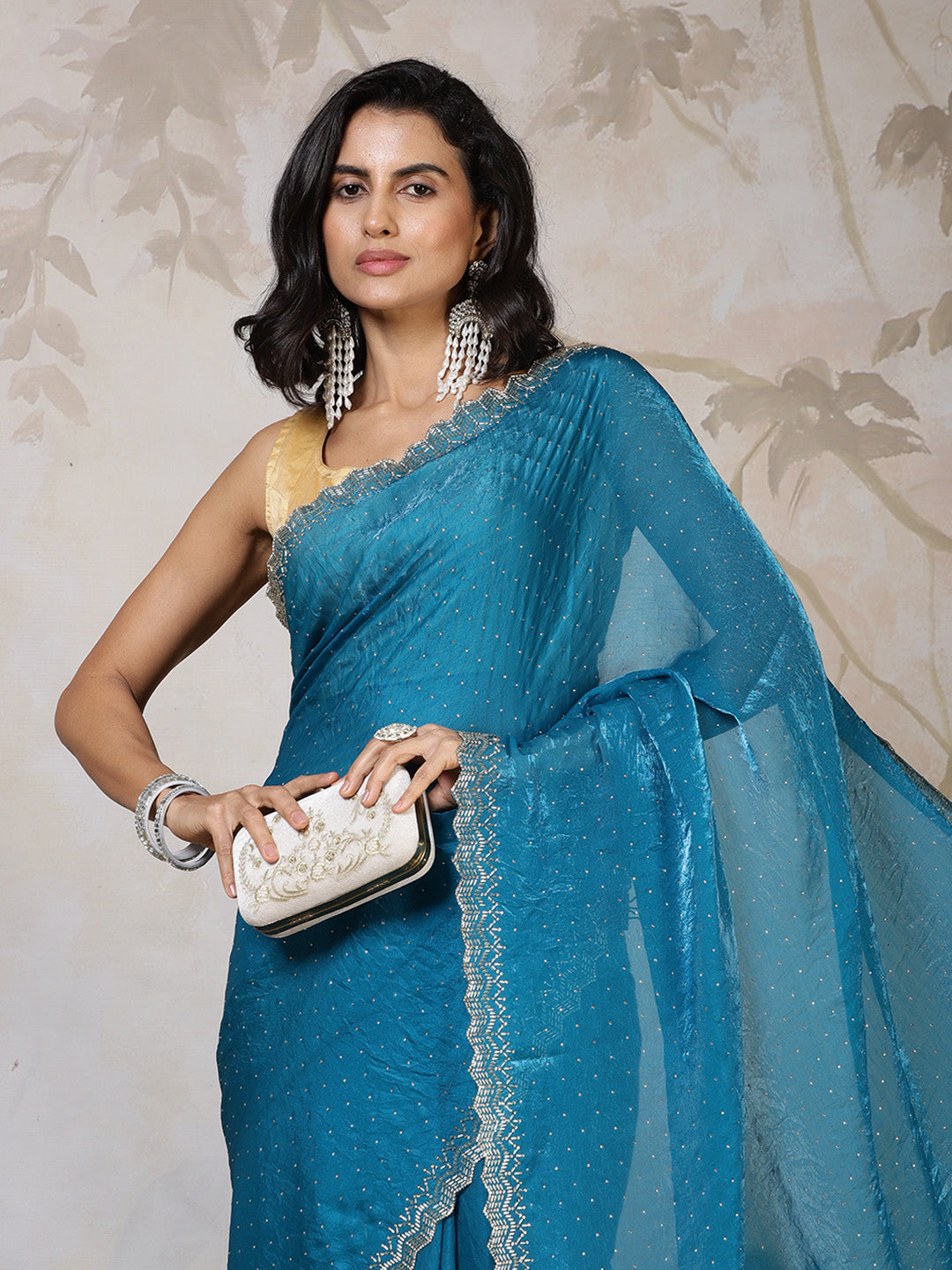 Stone Work Tissue Saree
