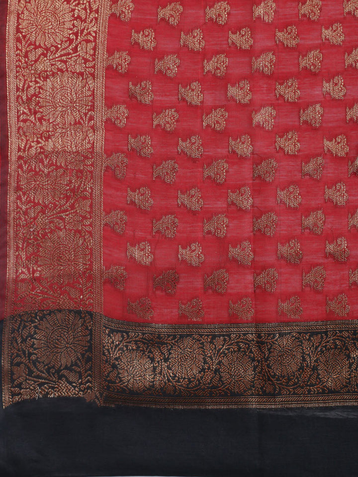 Woven Chanderi Unstitched Suit With Dupatta