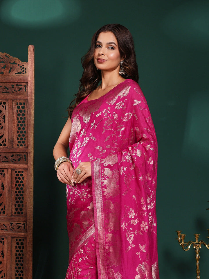 Plain Crepe Saree