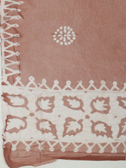 Printed Cotton Unstitched Suit With Pant & Dupatta