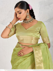 Woven Design Linen Saree