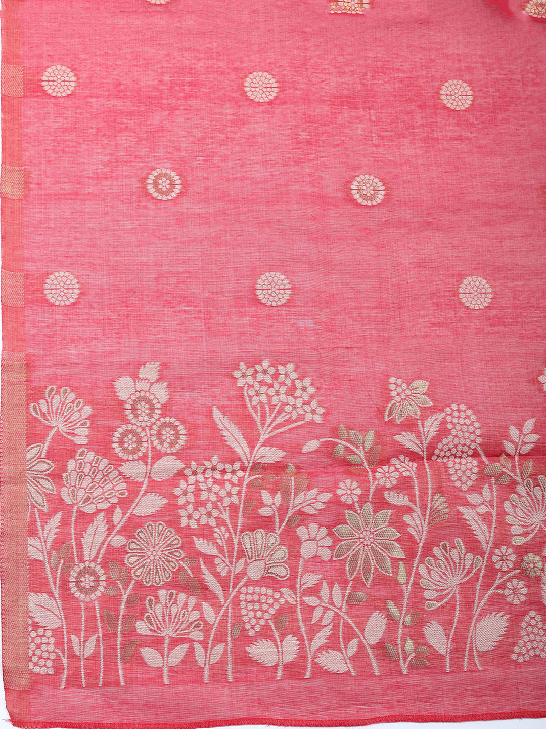 Embroidered Cotton Blend Unstitched Suit With Pant &amp; Dupatta
