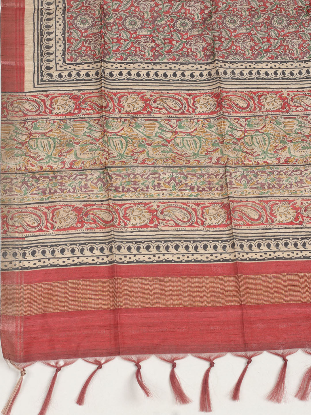 Embroidered Tussar Unstitched Suit With Dupatta