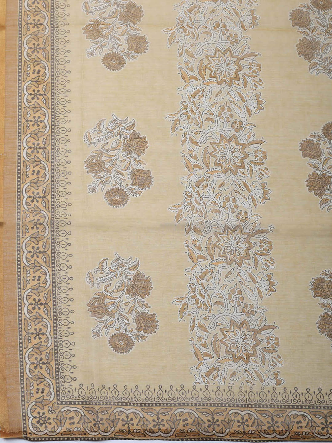 Embroidered Cotton Blend Unstitched Suit With Pant &amp; Dupatta