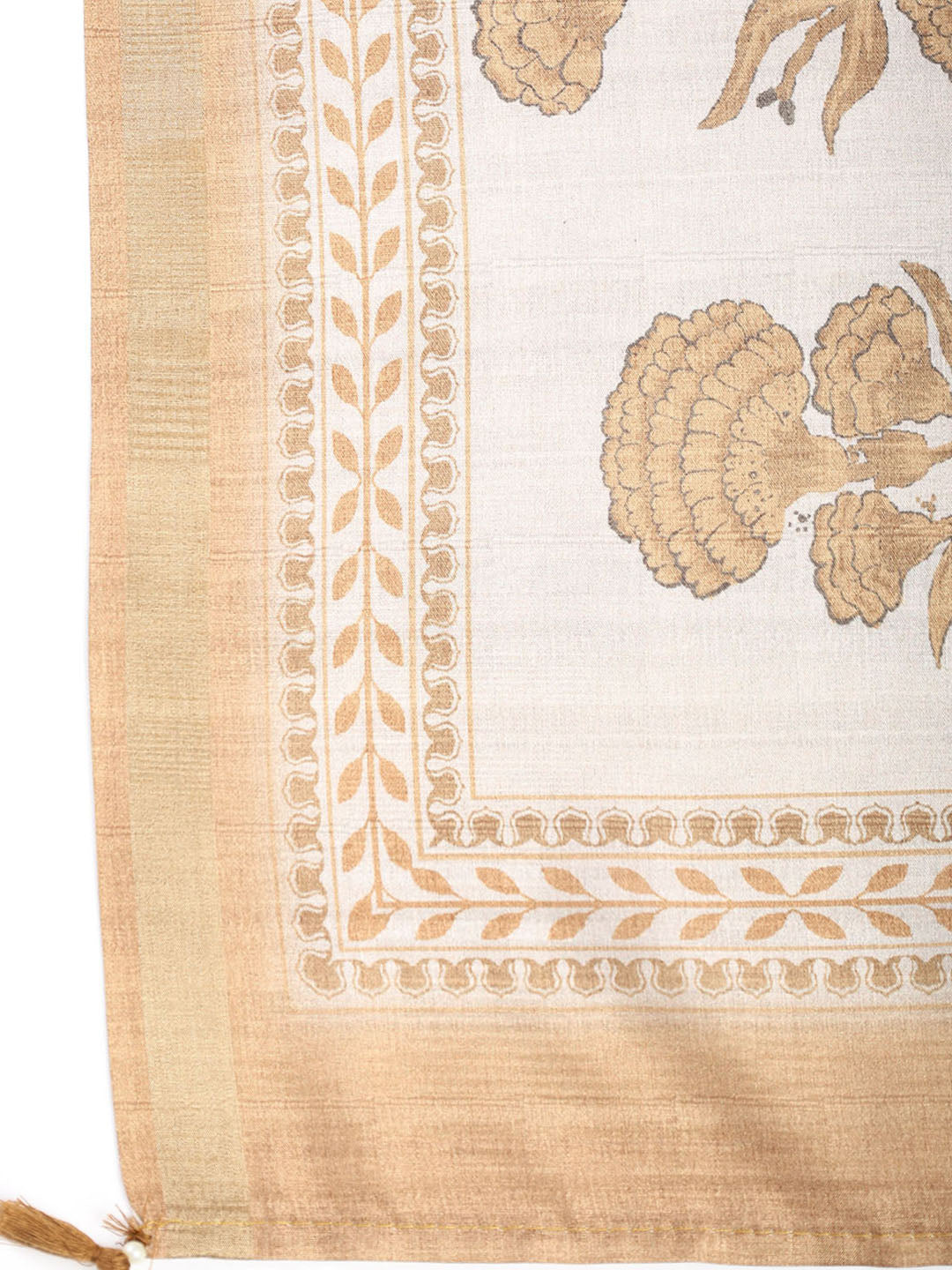 Printed Chanderi Unstitched Suit With Dupatta