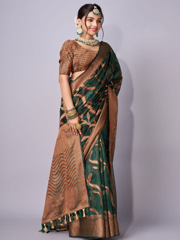 Zari Jaal Woven Art Silk Saree